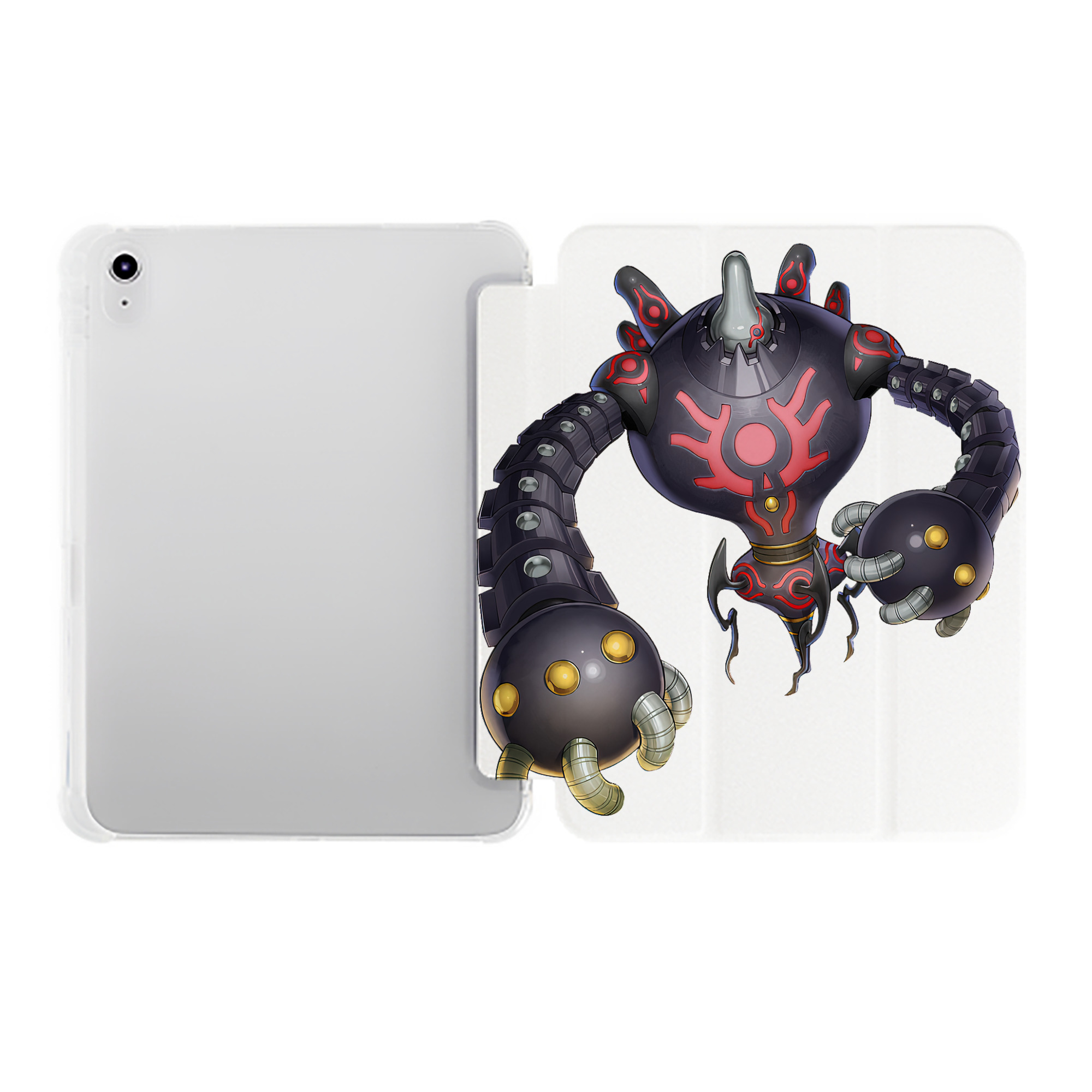 （画像用） 遊☆戯☆王 Yu-Gi-Oh! IPad ケース ペン収納付き 三つ折りスタンド PUレザー×シリコン 対応機種9.5/10.5/10.9インチ